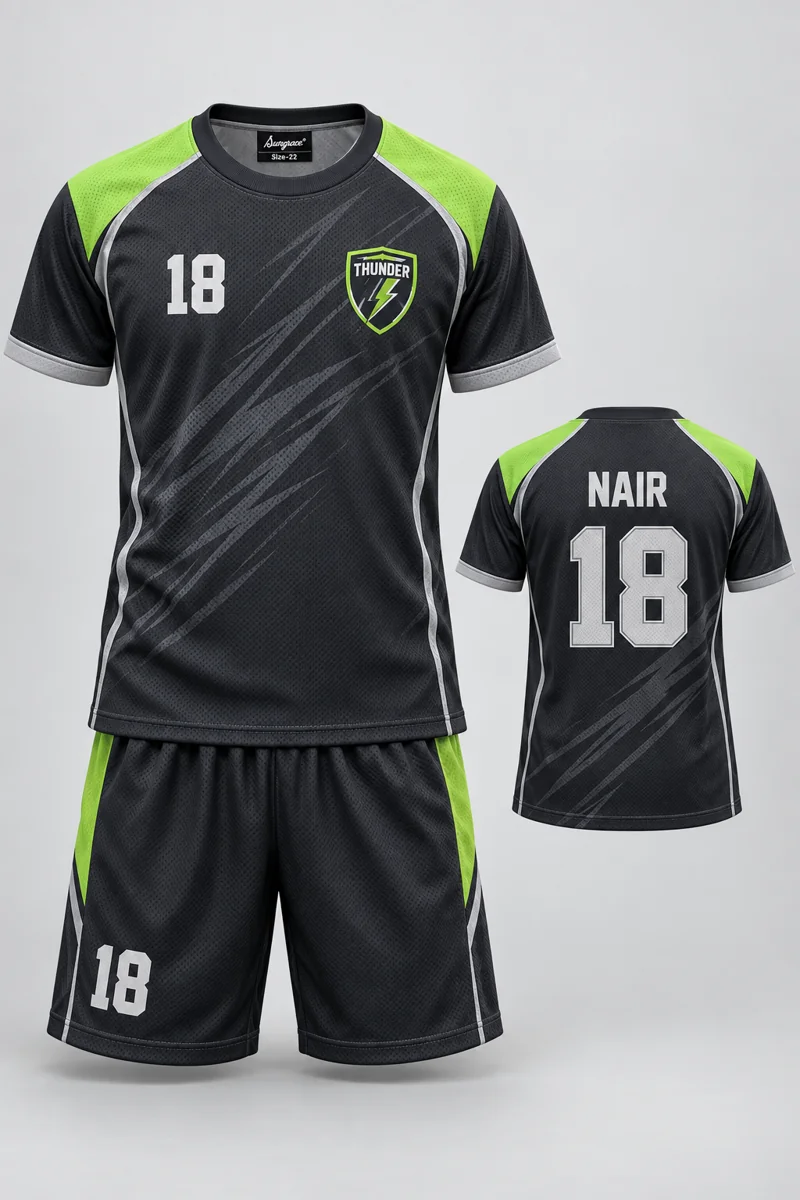 Children's Handball kit: Charcoal Sprint, NAIR 18, team crest and Sungrace neck label