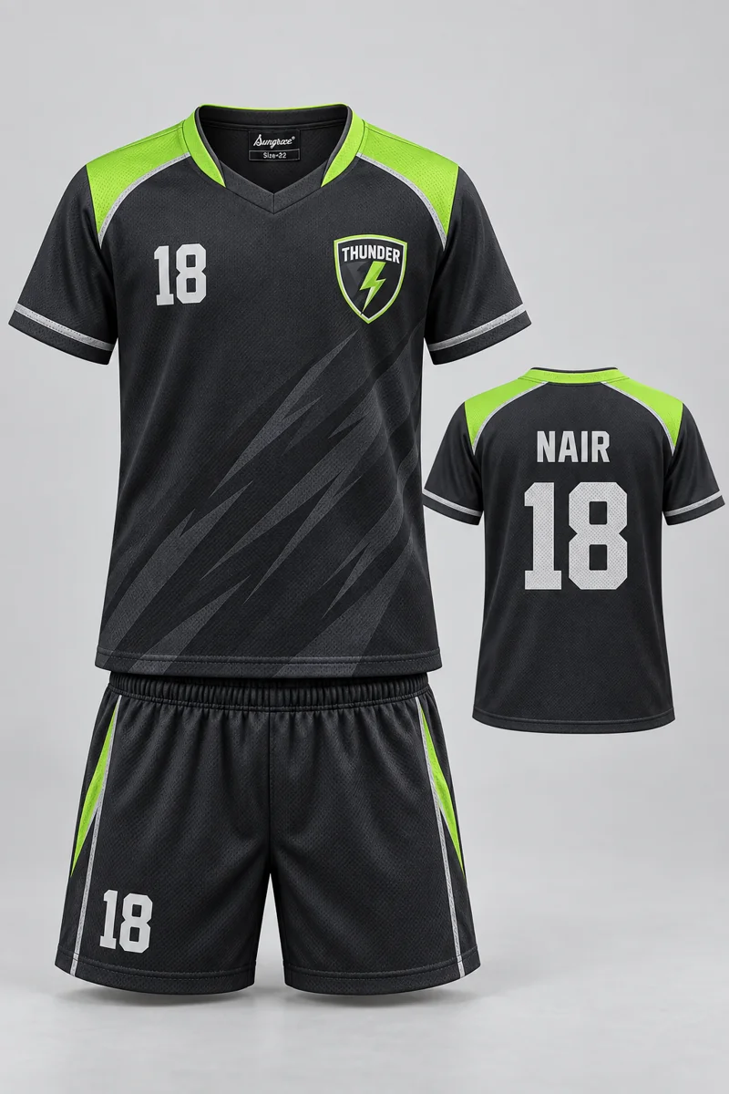 Children's Kho-Kho kit: Charcoal Sprint, NAIR 18, team crest and Sungrace neck label