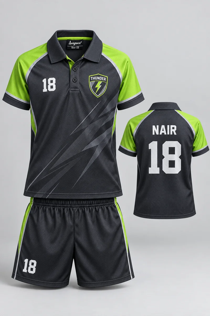 Children's Table Tennis kit: Charcoal Sprint, NAIR 18, team crest and Sungrace neck label