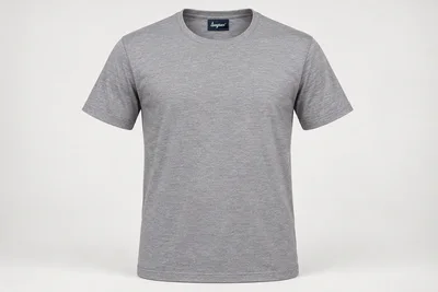 Underscrub Tops — Unisex heather-grey short-sleeve crew-neck underscrub T-shirt. product front. Illustrative catalogue concept.